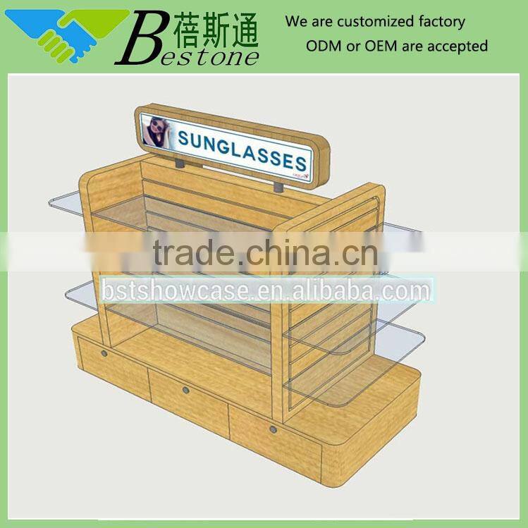 Modern retail MDF slatwall gondola for products, clothing store rack for sale