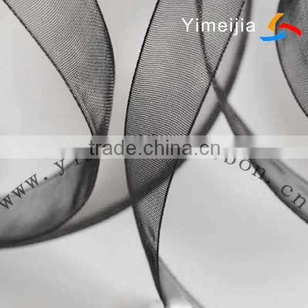 different width of the charcoal color organza ribbon