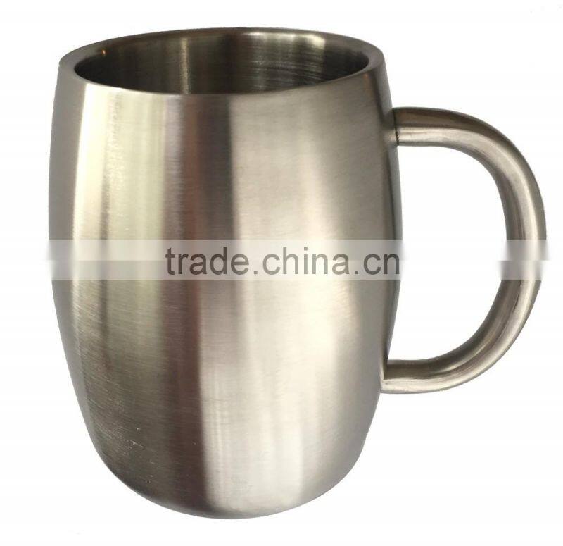 14oz Hot coffee Mug Passed FDA, CA65 Double Wall 304 Stainless Steel Beer Mug, Coffee Mug