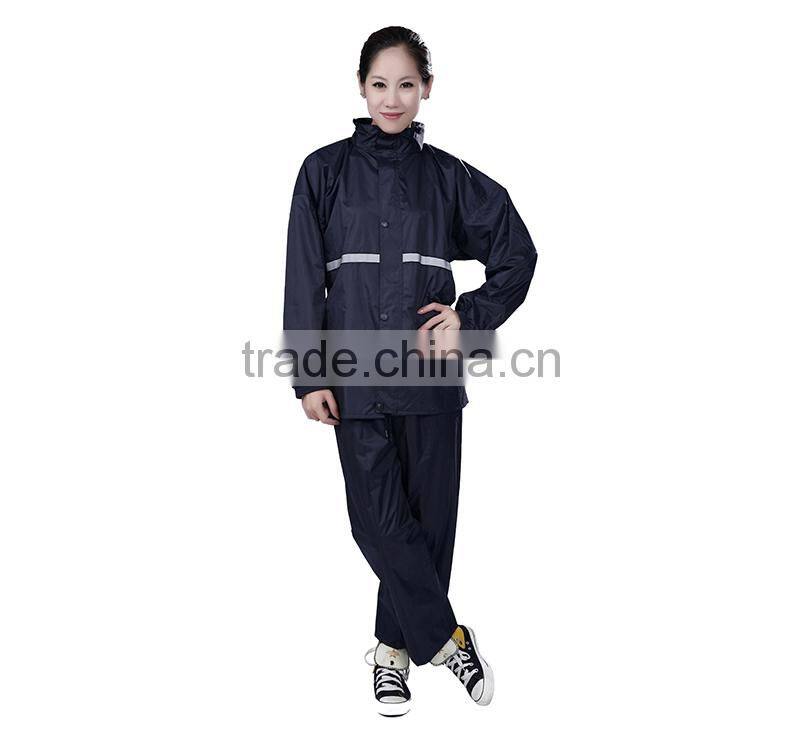 pvc polyester pongee rain coat suit