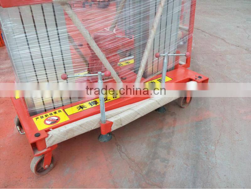 Aluminum hydraulic lift platform / hydraulic double mast aluminum alloy lift