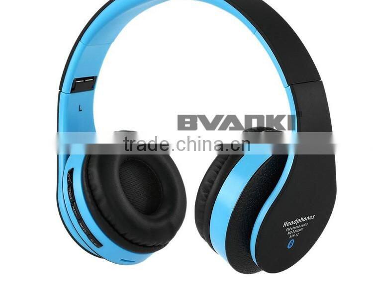 New products 2016 STN-12 HIFI Noise isolating headband headphones wireless bluetooth headset with fm and tf card