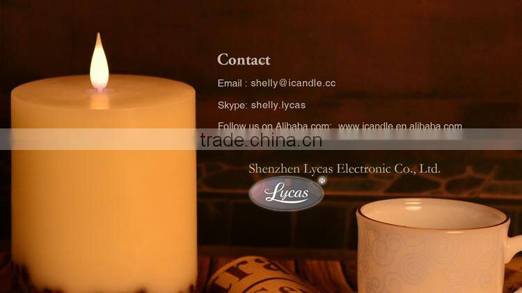 Christmas gift home decor wax battery operated candle led light