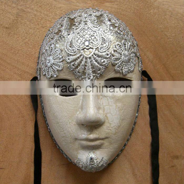 Madri Gras Silver Lace Paper Masks