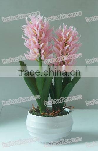 2014 new design mini potted fake flower real touch artificial flowers