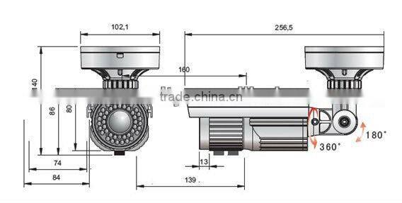 HP-630IR-N 630TVL 1/3" Sony SUPER HAD II CCD IR Bullet camera