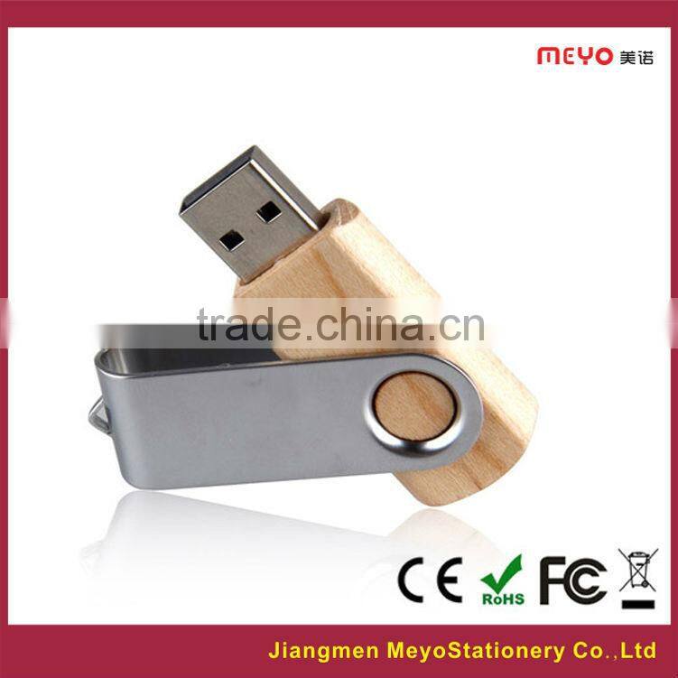 2015 Rotated Metal Wooden USB Flash Drive