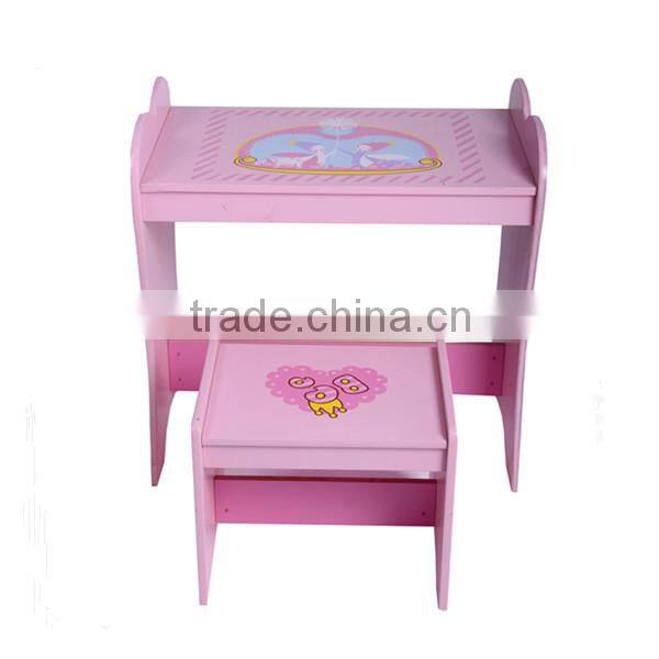 Wooden Assemble Study Table and Chair for Children Study