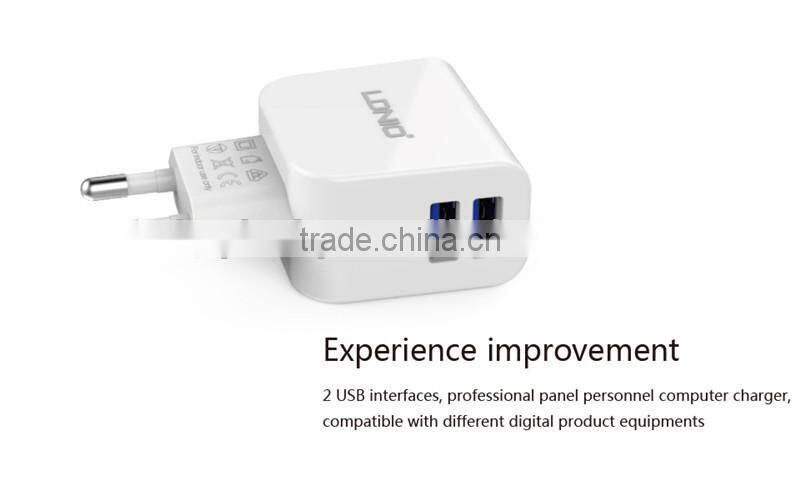 China wholesale Double USB 2.1A mobile travel charger 2-port