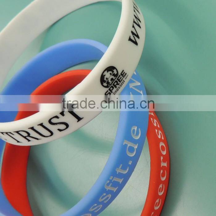 Custom Logo /Size Rainbow Silicone Wristbands