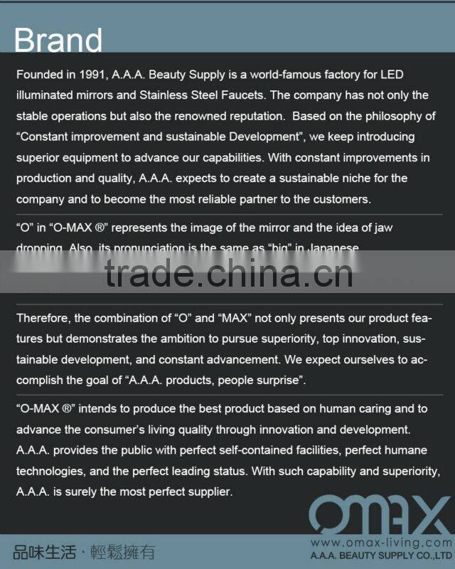 hot sell brass double arm high class hotel shaving swivel mirror