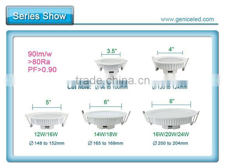 AC100-240V high quality non-isloated driver 3.5inch 5W led ceiling downlights