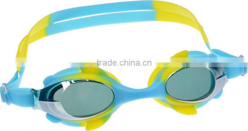Funny cheap kids cartoon swimming goggles,fish kids goggles,kids swimming glasses