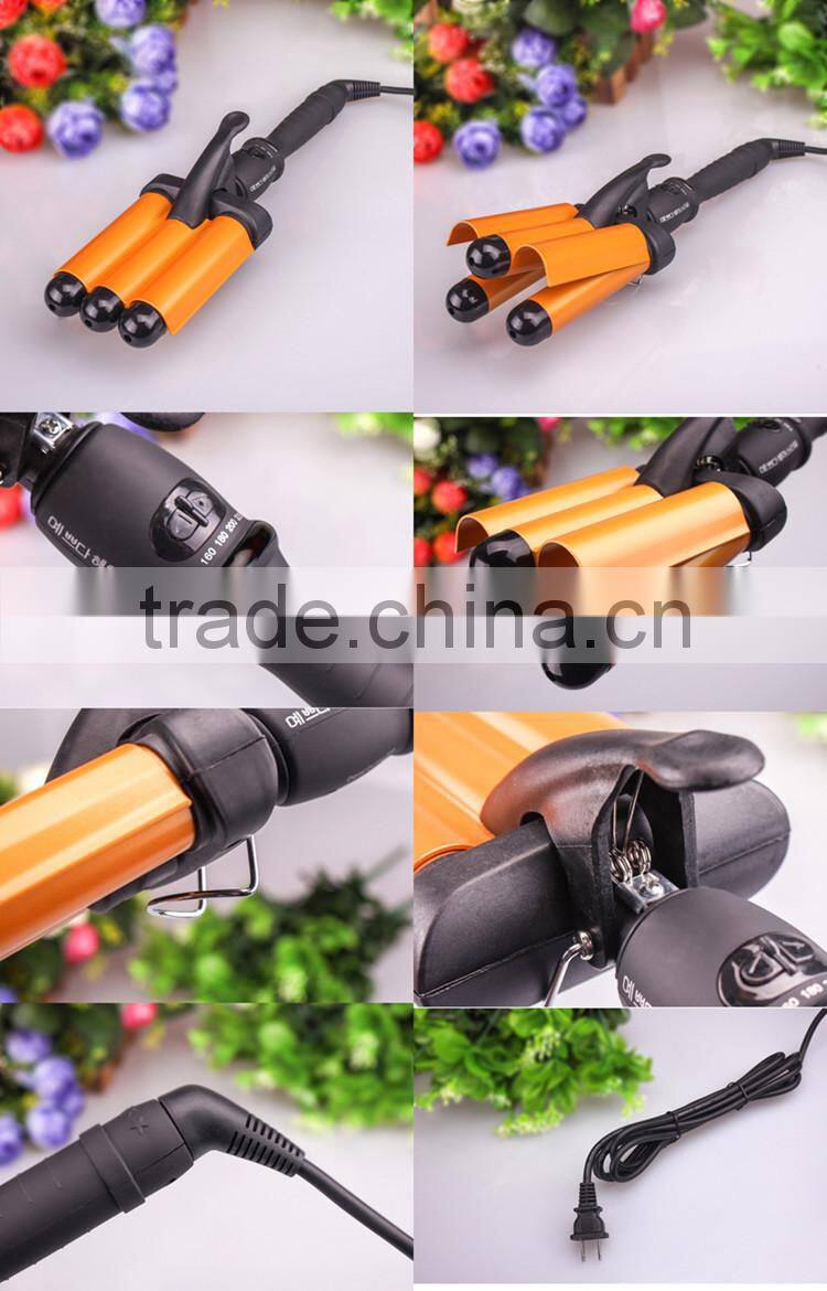 Hotsell LCD Digital Hair Waver 3 barrels hair curler