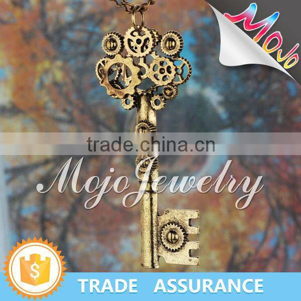 Yiwu Customized Antique Style Metal Chain Skull Charm Necklaces for Student