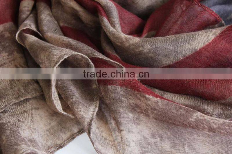 VINTAGE Team USA Boho American Flag Knit Scarf, Infinity Loop Circle Scarf, Cotton Lightweight Patriots' Day Gift