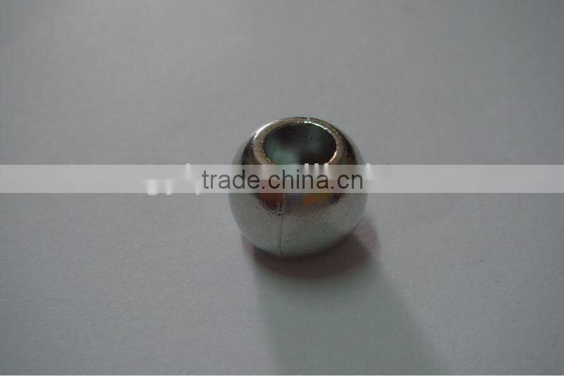 12mm*10mm rope shiny silver bell metal ball