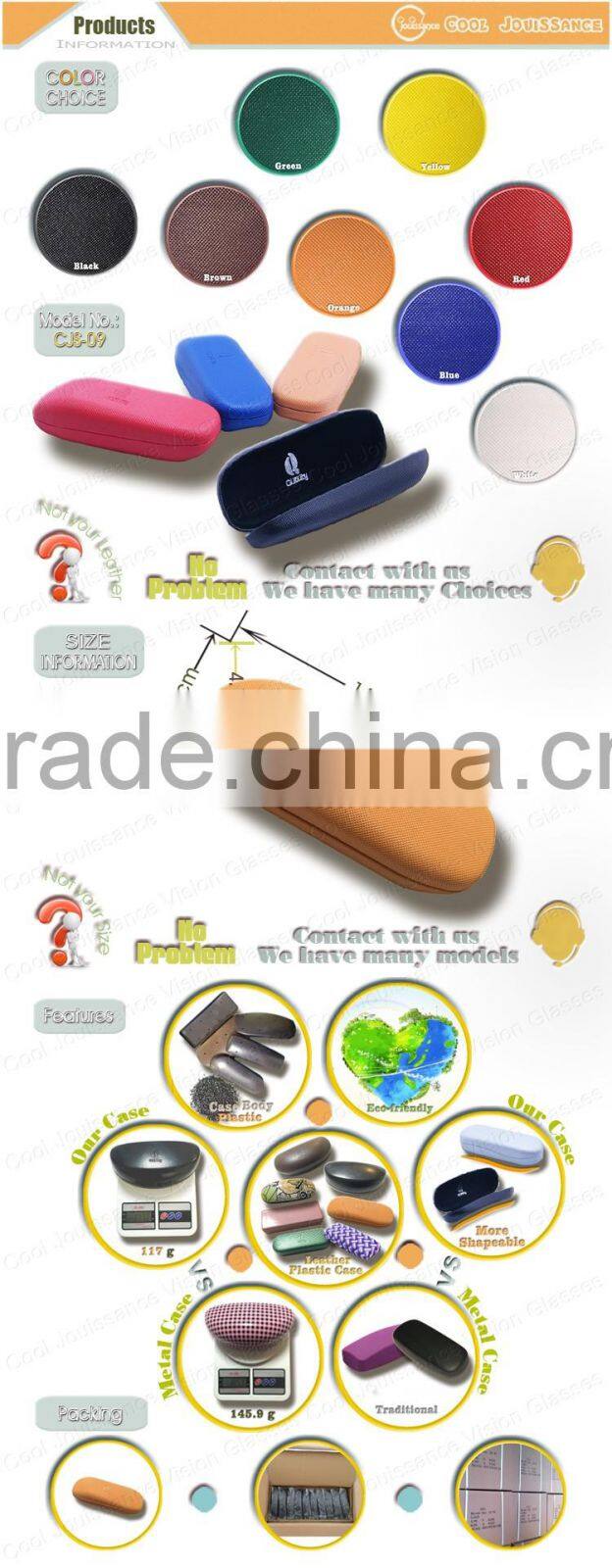 Fashion factor price leather case for glasses for New year promotion,High quality glasses leather boxes for New year