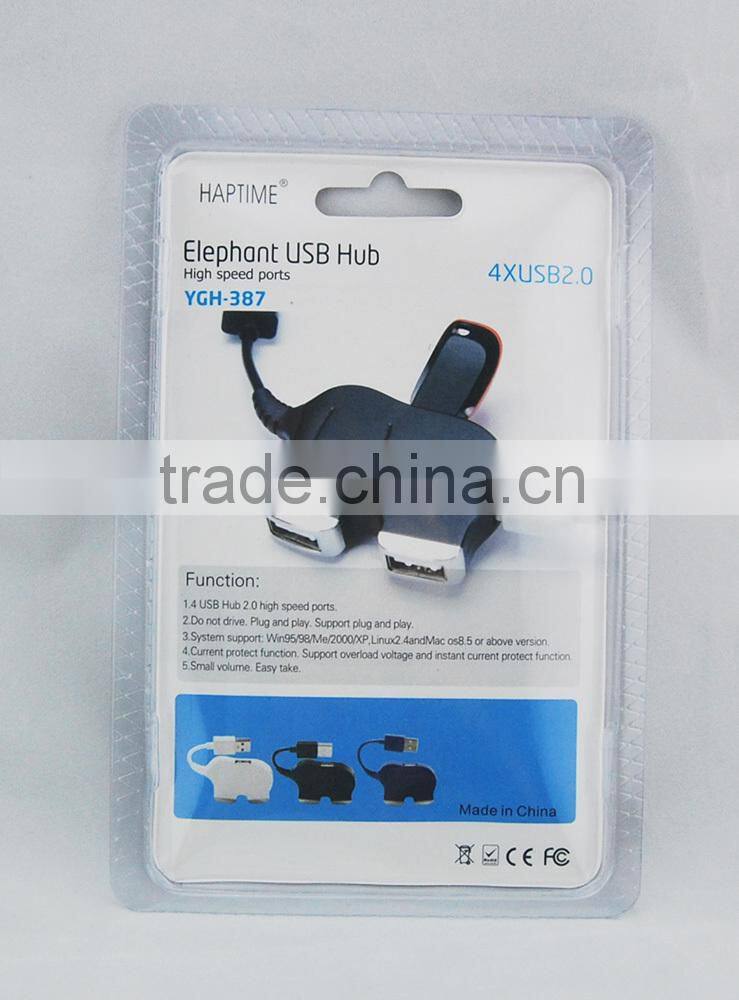 2015 Animal shape 4 port mini usb hub usb 2.0 /3.0 hub