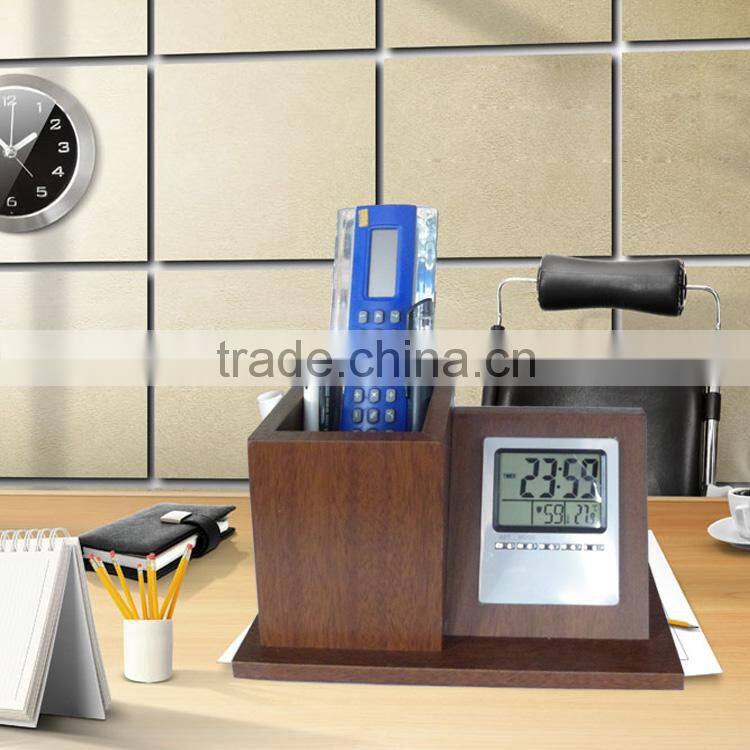 Triangle digital wooden clock & triangle wooden clock, table clock
