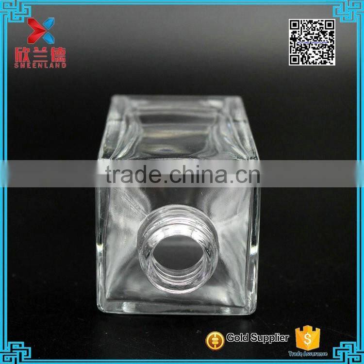 glass diffuser bottle 200ml rectangle shape best quality glass bottle reed sticks