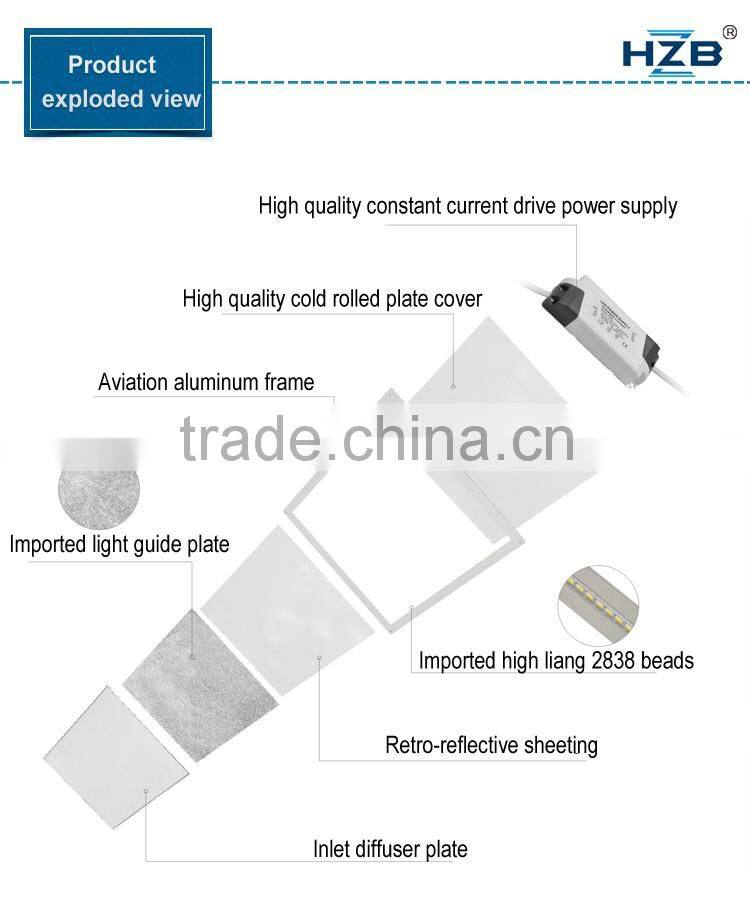 CE RoHS Approved LED Panel Light 60x60 cm Made By Zhongshan Factory