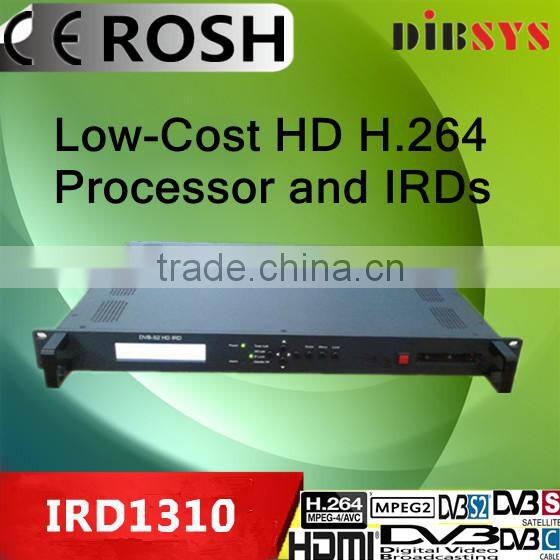 Single SD/HD MEPG-4 AVC H.264 cable/satellite receiver&decoder with ASI/IP out