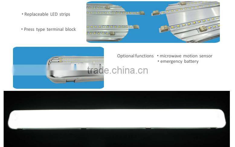 Clear cover IP65 linear type 160W 5ft model tri-proof lighting