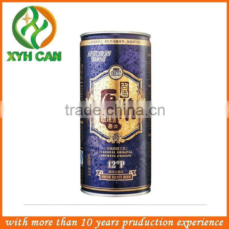 XYH Brand empty beverage tin can for beer /tin can for drink