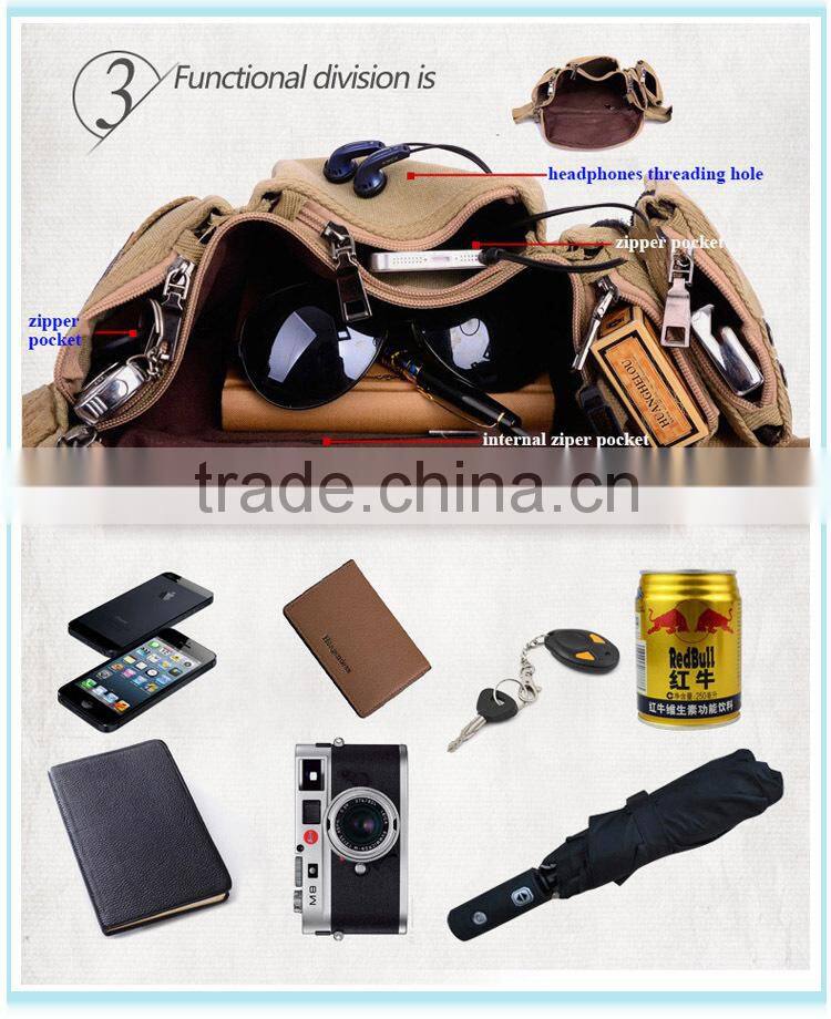 wholesale cheap vintage canvas bags cycling waist bag