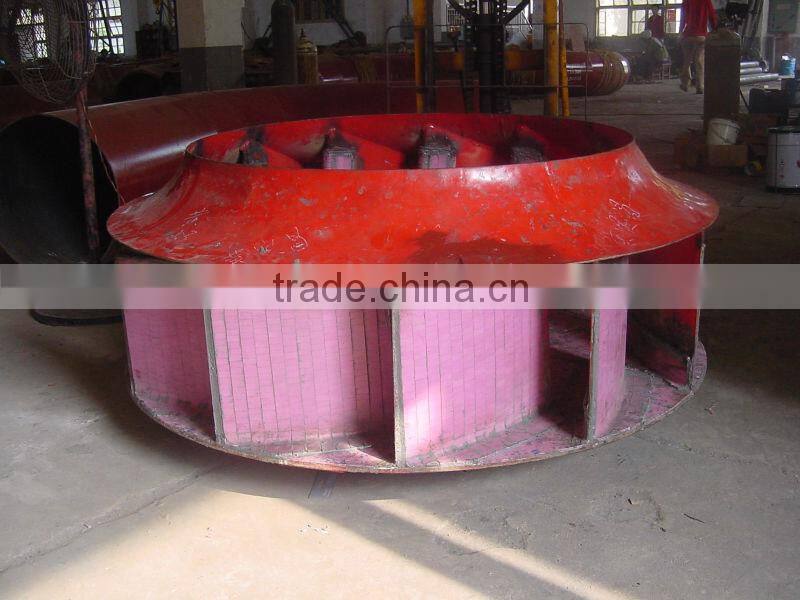 Mining impact&wear resistant 95% alumina ceramic lining fan impeller
