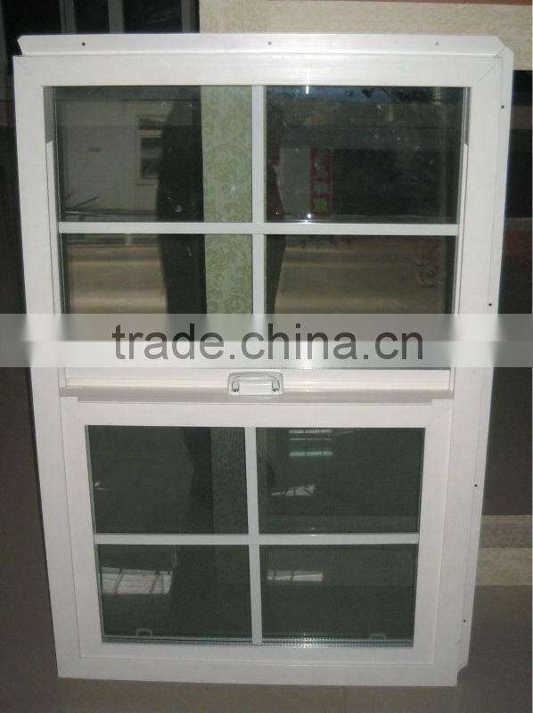 Vertical sliding open style vinyl(UPVC) double hung windows