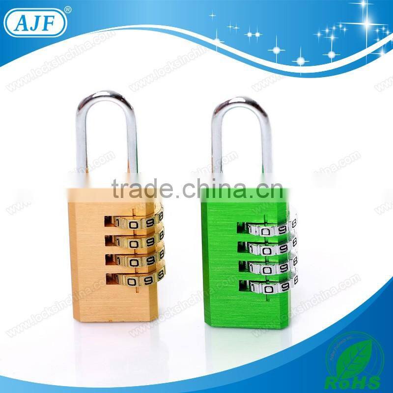 AJF Top security 4 dials aluminium colored fitness club gym locker lock, coded lock