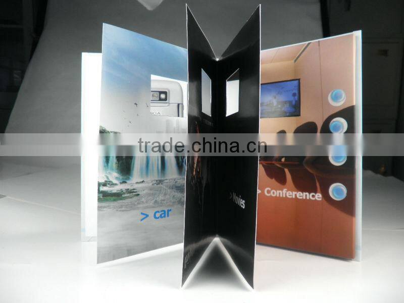 7' LCD video greeting card video booklet with 5 buttons to control 5 videos for Christmas promotional items & advertising