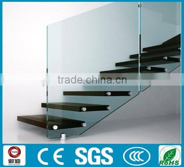 Wood stairs , Floating staircase, hidden stringer stair--YUDI