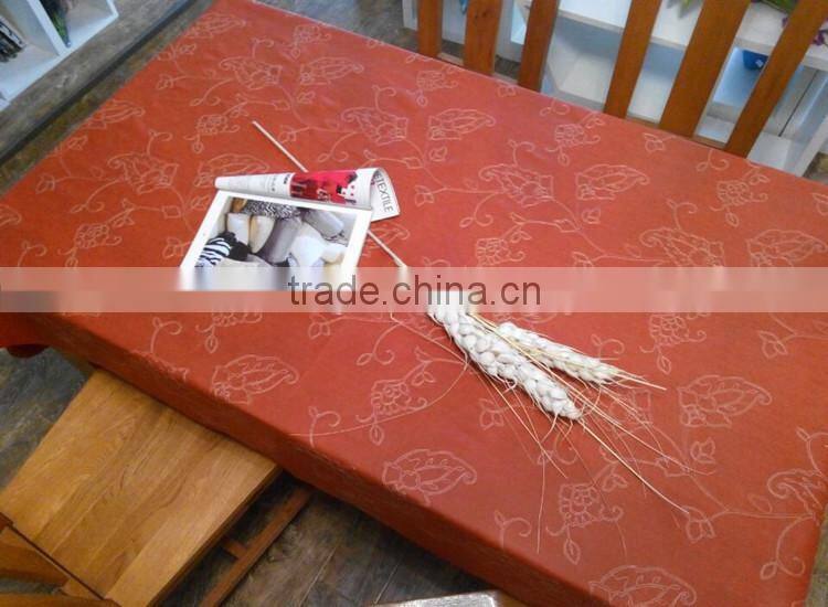 Embroidered table cloth/ embroided table cover / custom table cloth/embroidered tablecloth