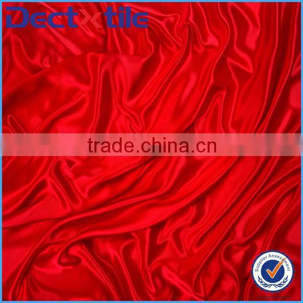 Bright red colored satin fabric for long red satin evening gown