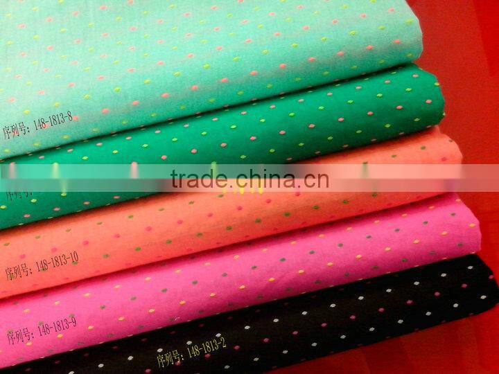 100% cotton jacquard fabric for clothing with ready bulk