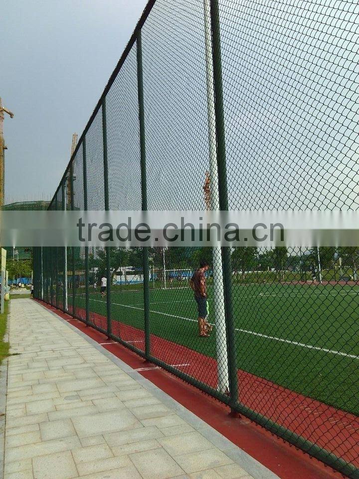 Durable protective chain link fence for grasslands field