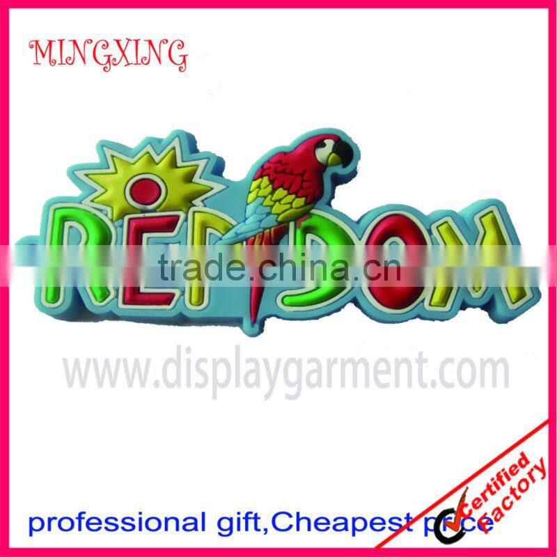 pvc promotion fridge magnet, soft PVC badge