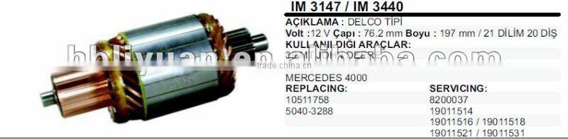 IM3147/IM3440 12V Delco Starter Armature