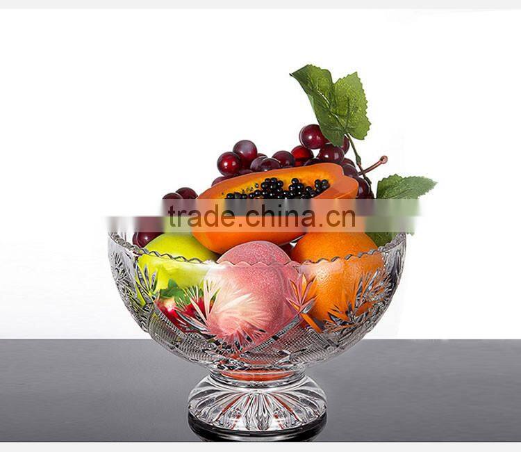 Set of 4 Clear Glass Salad Berry fruit bowls/cut salad bowl