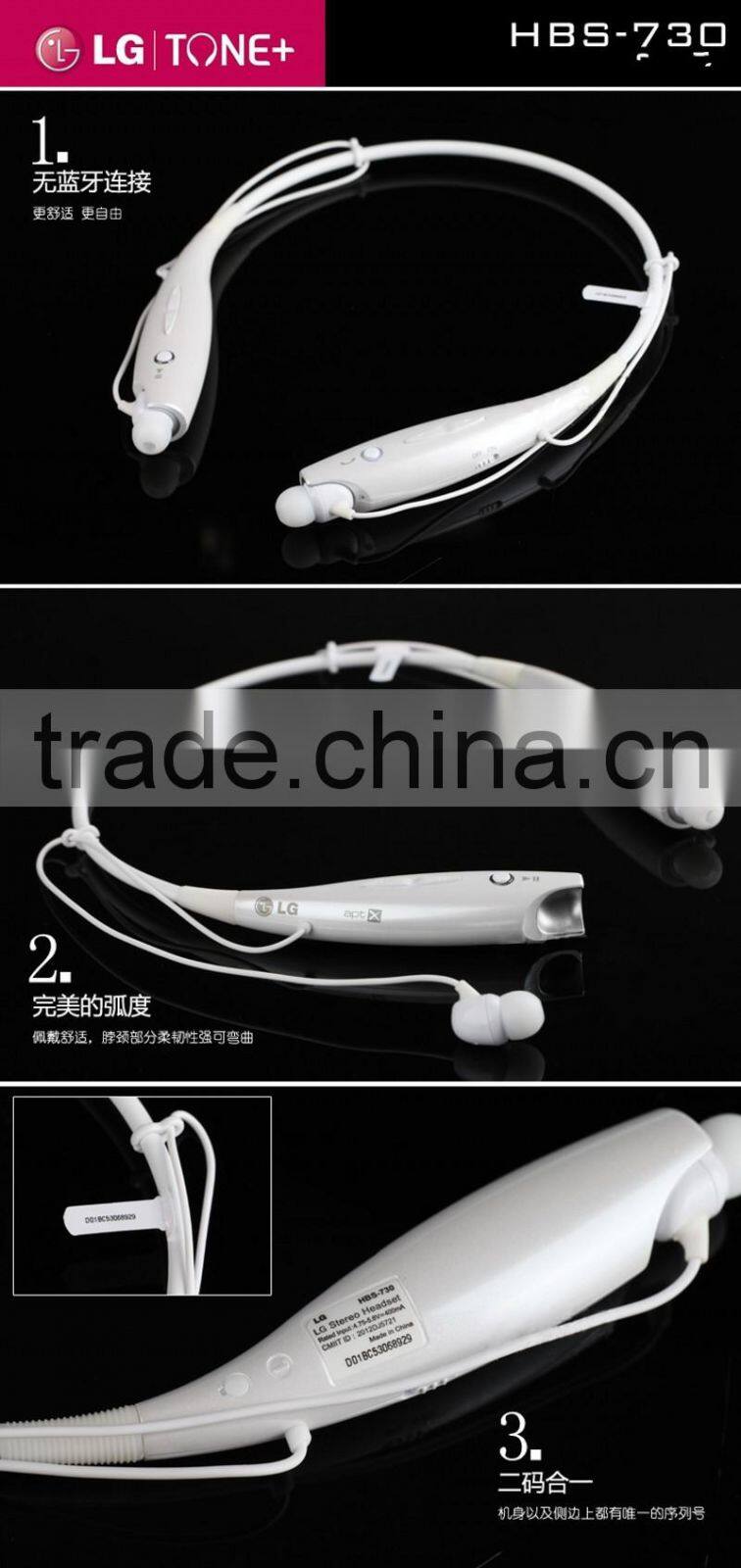Bluetooth headset Tone+ HBS-730 bluetooth V3.0+EDR Earphone, HandFree Sports bluetooth stereo headset for Samsung For iPhone