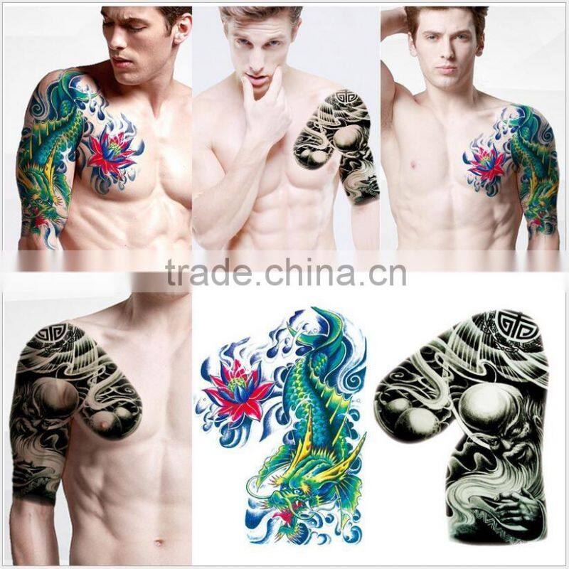 Half Arm Art Tattoo Custom Body flash Temporary Tattoo Sticker