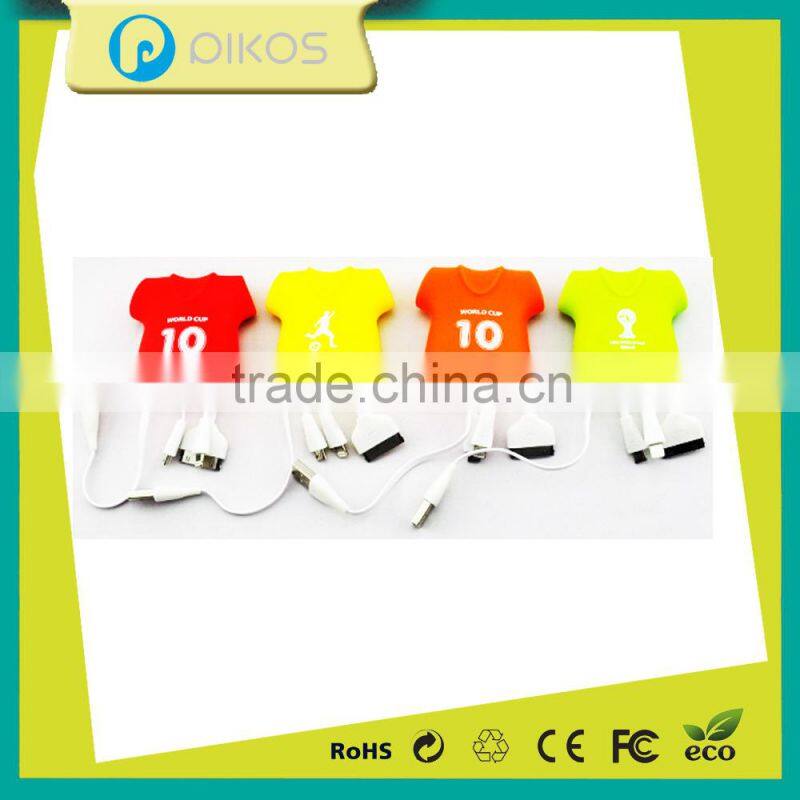 World cup jerseys data cable for mobile phone