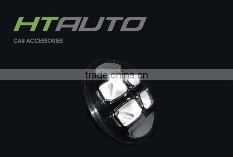 HTAUTO 7" 40W 10-30V Round Hi/Lo Beam Motorcycle Headlight Lamp For Wrangler Jeep Led Driving Offroad Light