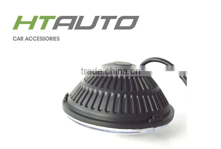HTAUTO 7" 40W 10-30V Round Hi/Lo Beam Motorcycle Headlight Lamp For Wrangler Jeep Led Driving Offroad Light
