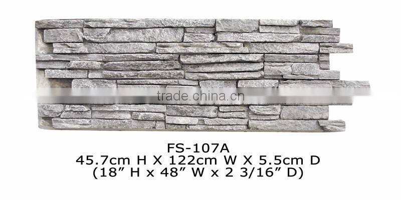 Polyurethane High Quality beautiful decorative pu stone panel
