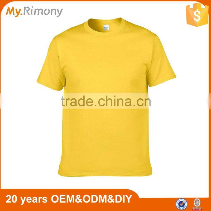 100% Cotton Custom Logo Plain Colour Blank Mens Short Sleeve T Shirt