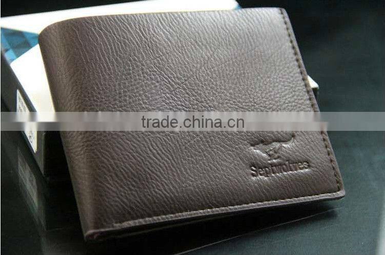 fashional men's genuine leather wallet/leather cheque holder / men's genuine leather wallet with multifunctional pocket